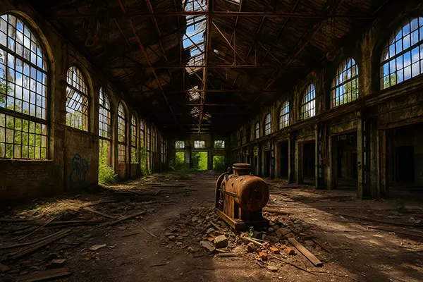 Verfallene Industriehalle